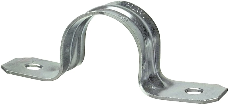 61212b 1-1/4" Rigid 2 Hole Strap, Steel, Pack Of 25, Indoor/outdoor Use