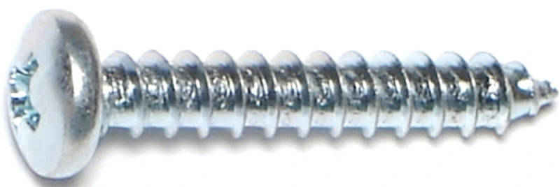 #8 X 1 In. Zinc Plated Self-tapping Pan Head Screws 100 Pk