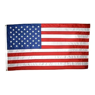 American Flag, 2.5 Ft. X 4 Ft. Nylon With Embroidered Stars