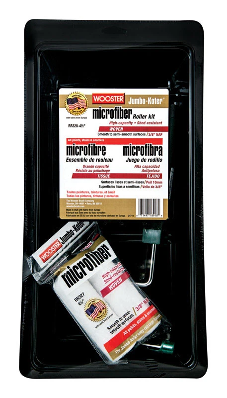 Wooster Jumbo-Koter Microfiber 3/8 in. x 4-1/2 in. W Paint Roller Kit 2 pk