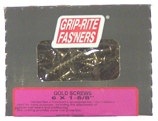 #6 x 1-5/8 in. Philips Bugle-Head Coarse Thread Gold Screw