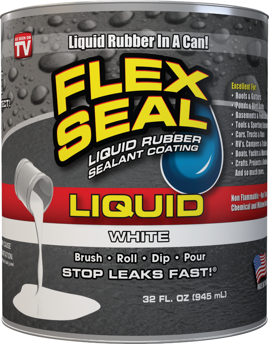 FLEX SEAL Liquid Rubber Sealant, White, 32-oz.