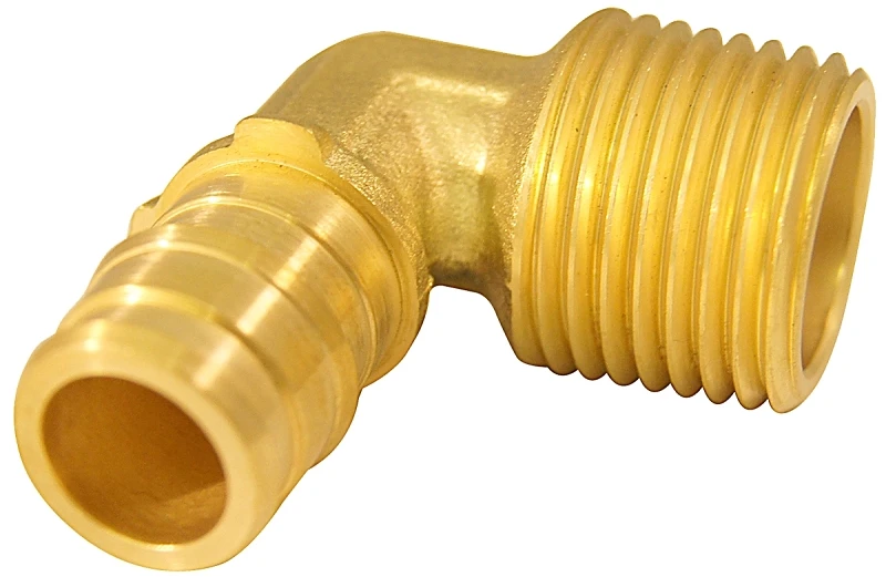 Apollo 1/2 In. Barb X 1/2 In. Mnpt Brass 90 Deg. Male Pex-a Elbow, Pack Of 25