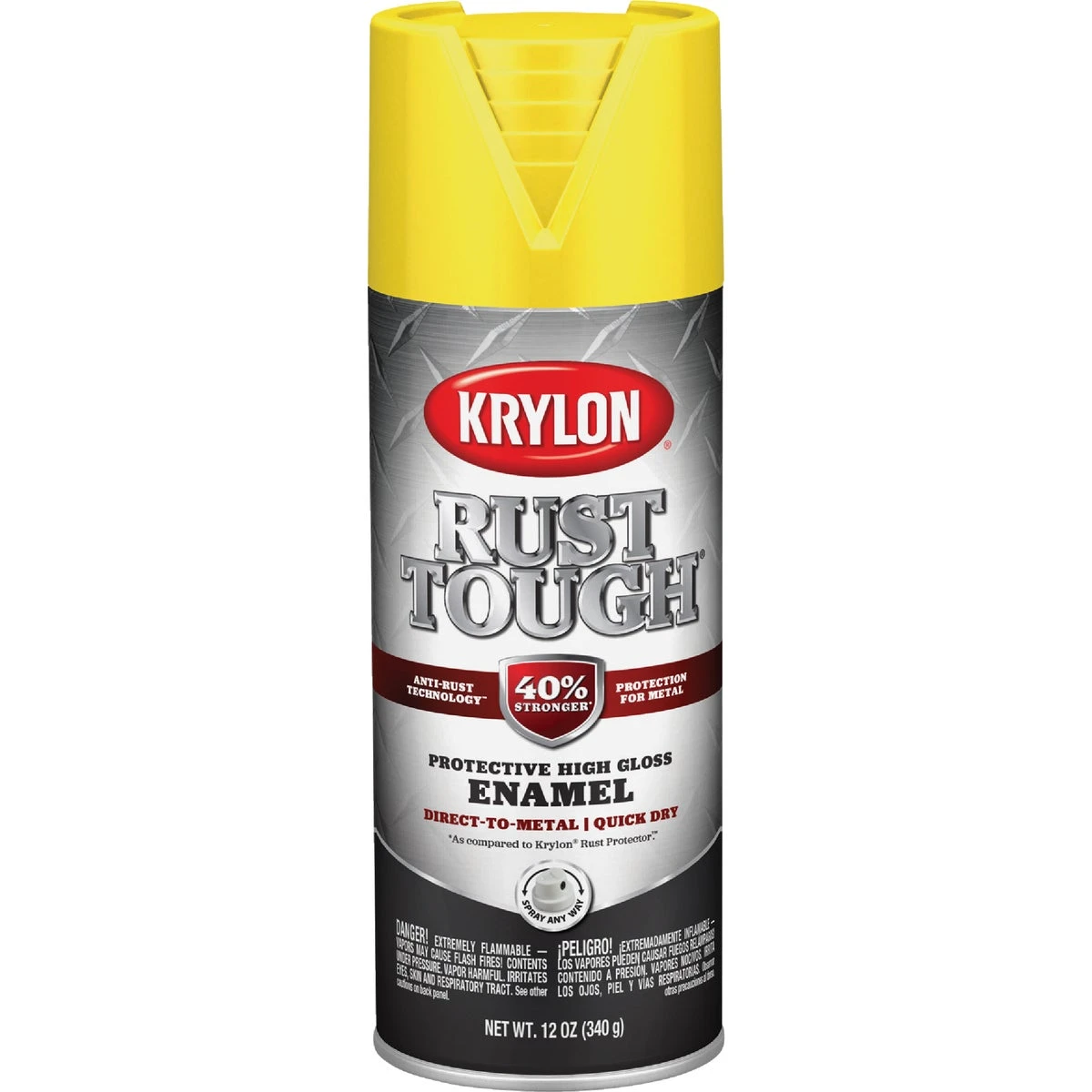 Rust Tough 12 Oz. Gloss Alkyd Enamel Spray Paint - Sun Yellow