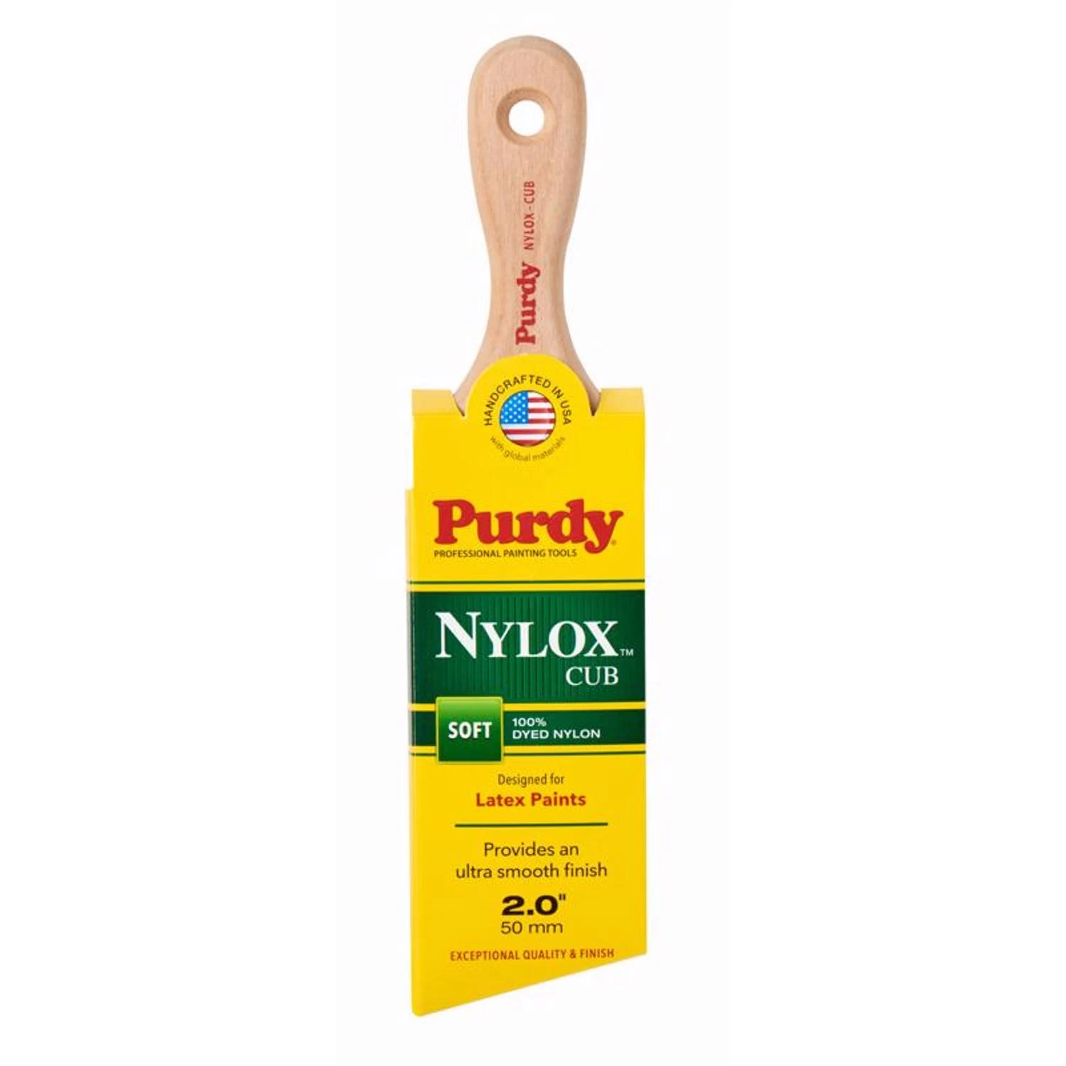 Nylox Cub Latex Paint Brush, Short Handle, 2 In.