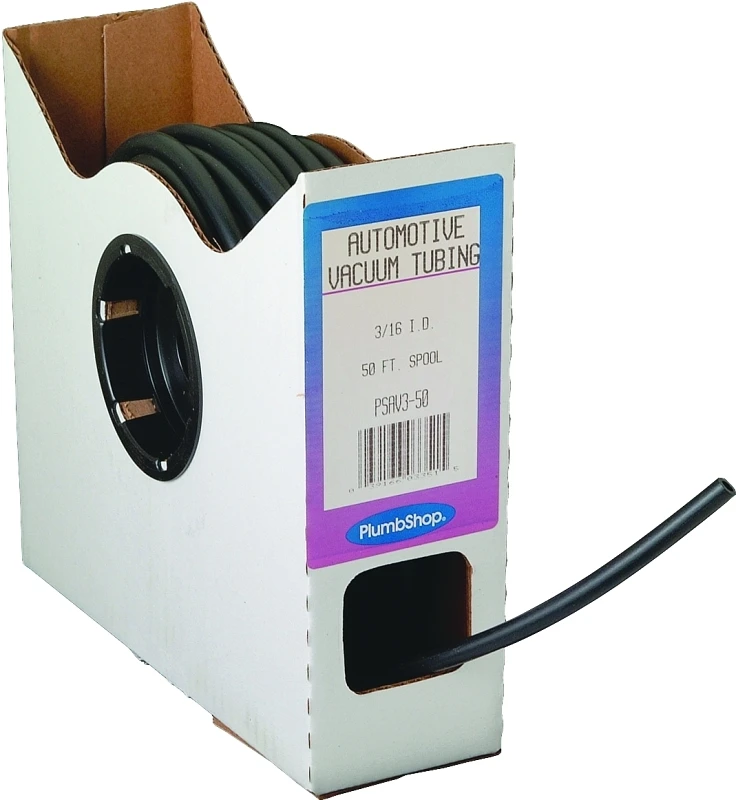 Vacuum Tubing, Non-Reinforced, Black, 3/16 x 3/8 In. x 50 Ft.