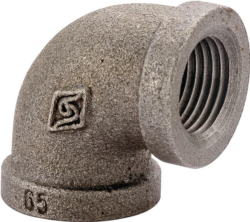Worldwide Sourcing 2b-3/4x1/2b Black Reducing 90 Degree Elbow 3/4" X 1/2"