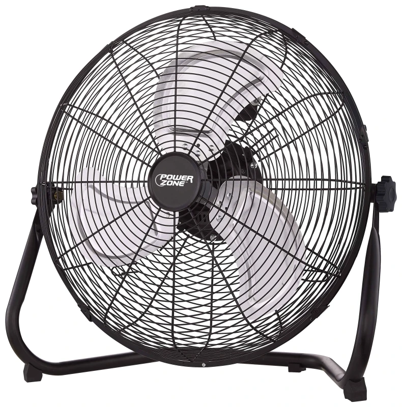 Lf-18 High Velocity Floor Fan, 18 Inch, 3-speed, 360 Degree Rotating, Black