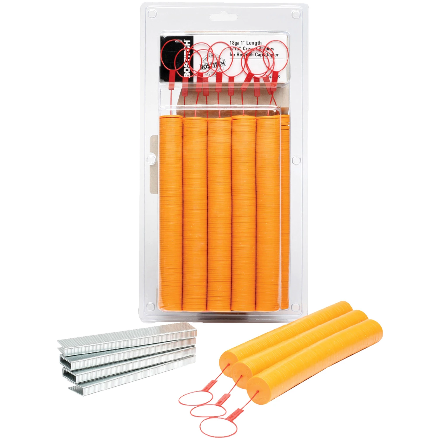 Pneumatic Caps & Staples, 1 In. Caps, 5/16 In. Crown, 1,000-Ct.