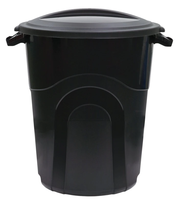 Trash Can, Molded Black, 20-Gal.