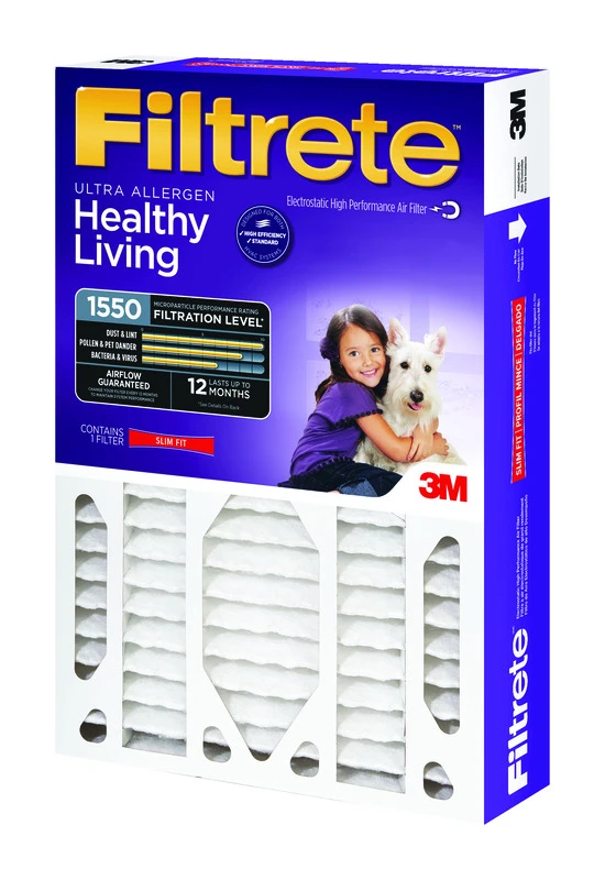 Filtrete DP01DC-4 Air Filter, Electrostatic, 4 in Thick, 25 in L, 16 in W, 12 MERV, Cardboard Frame Filtrete DP01DC-4 Air Filter, Electrostatic, 4 in Thick, 25 in L, 16 in W, 12 MERV, Cardboard Frame