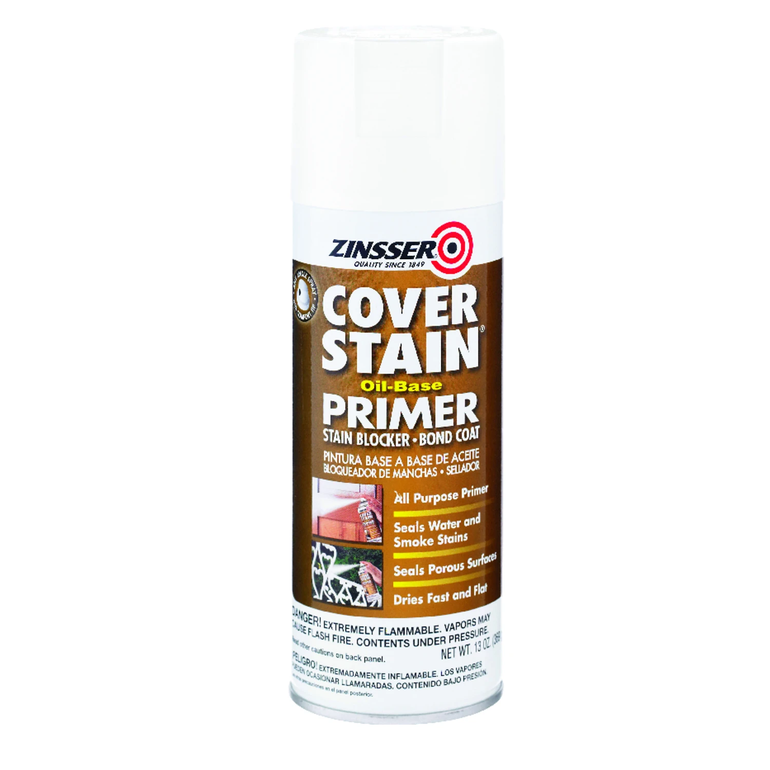 Zinsser 3608 Cover Stain Primer, Sealer & Stain Killer, Oil Based, 13 Oz
