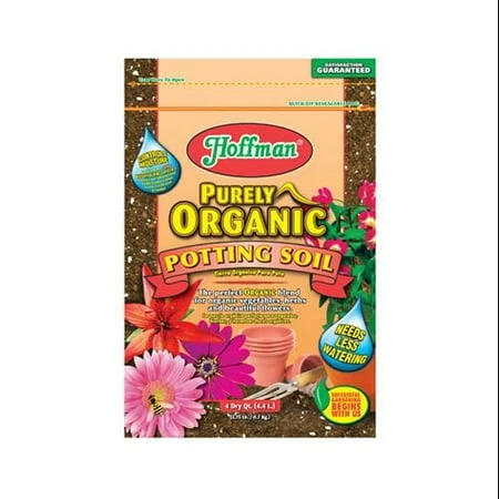 Hoffman 12504 Organic Potting Soil Plus, 4 Qt, Ideal For Repotting & Containers