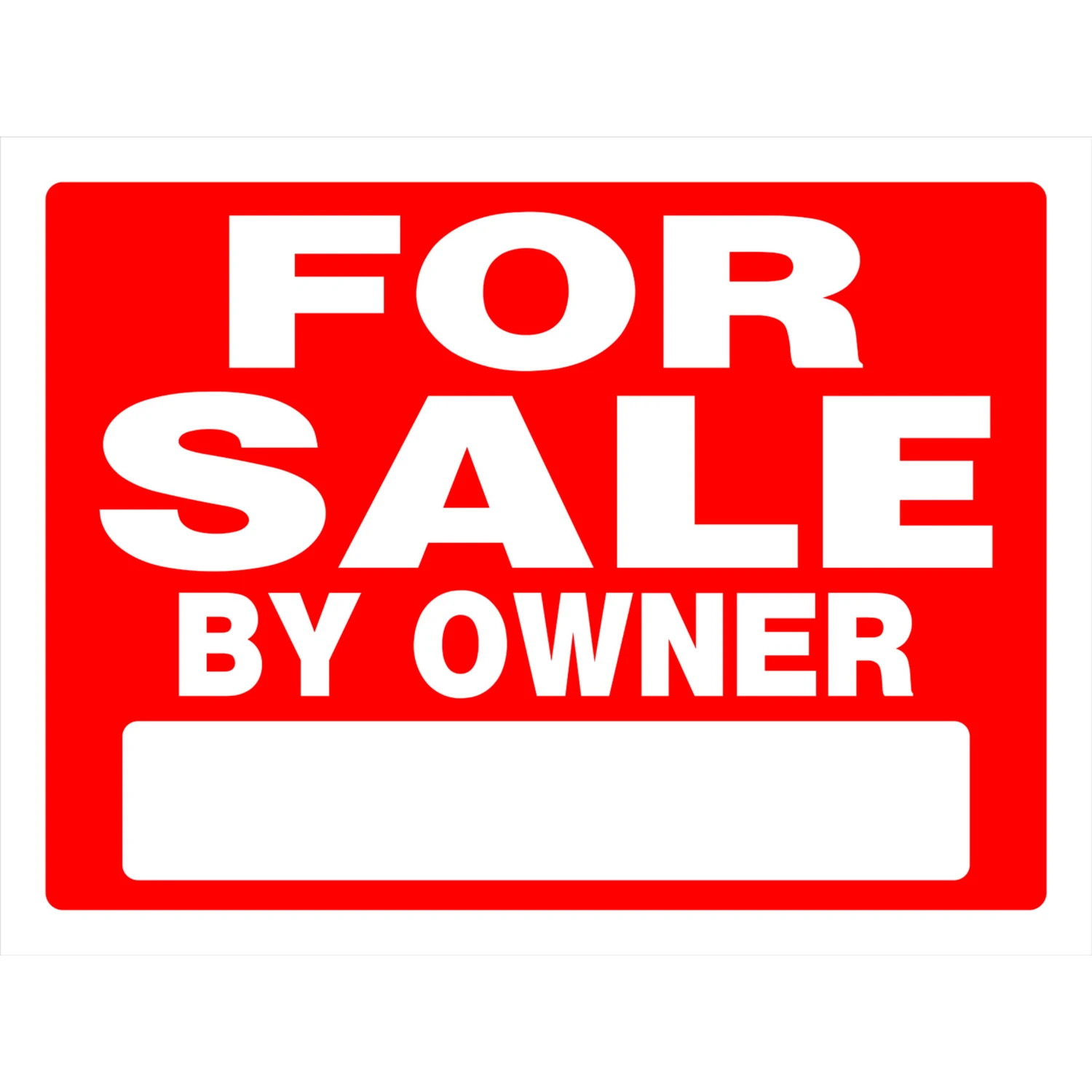 For Sale by Owner Sign, 18 x 24-In.