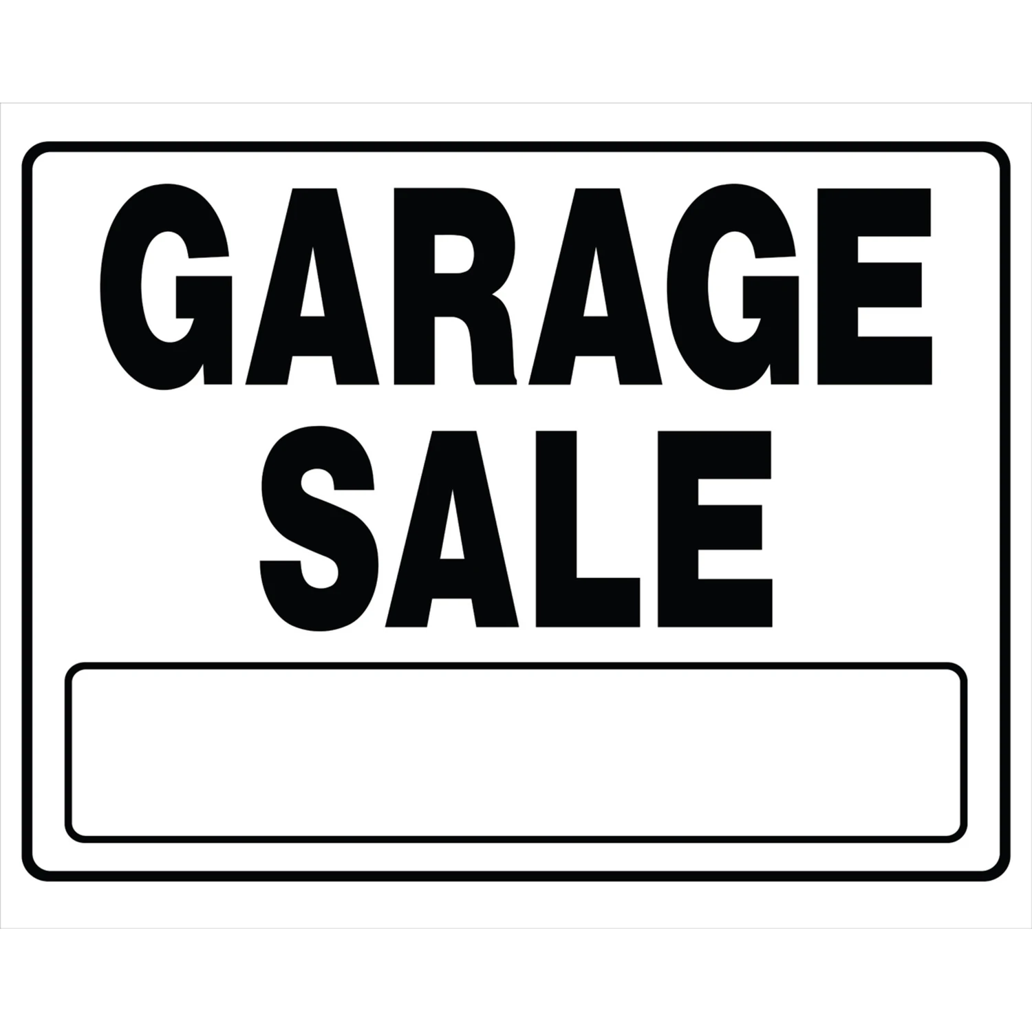 Garage Sale Sign, Black and White, 20 x 24-In.