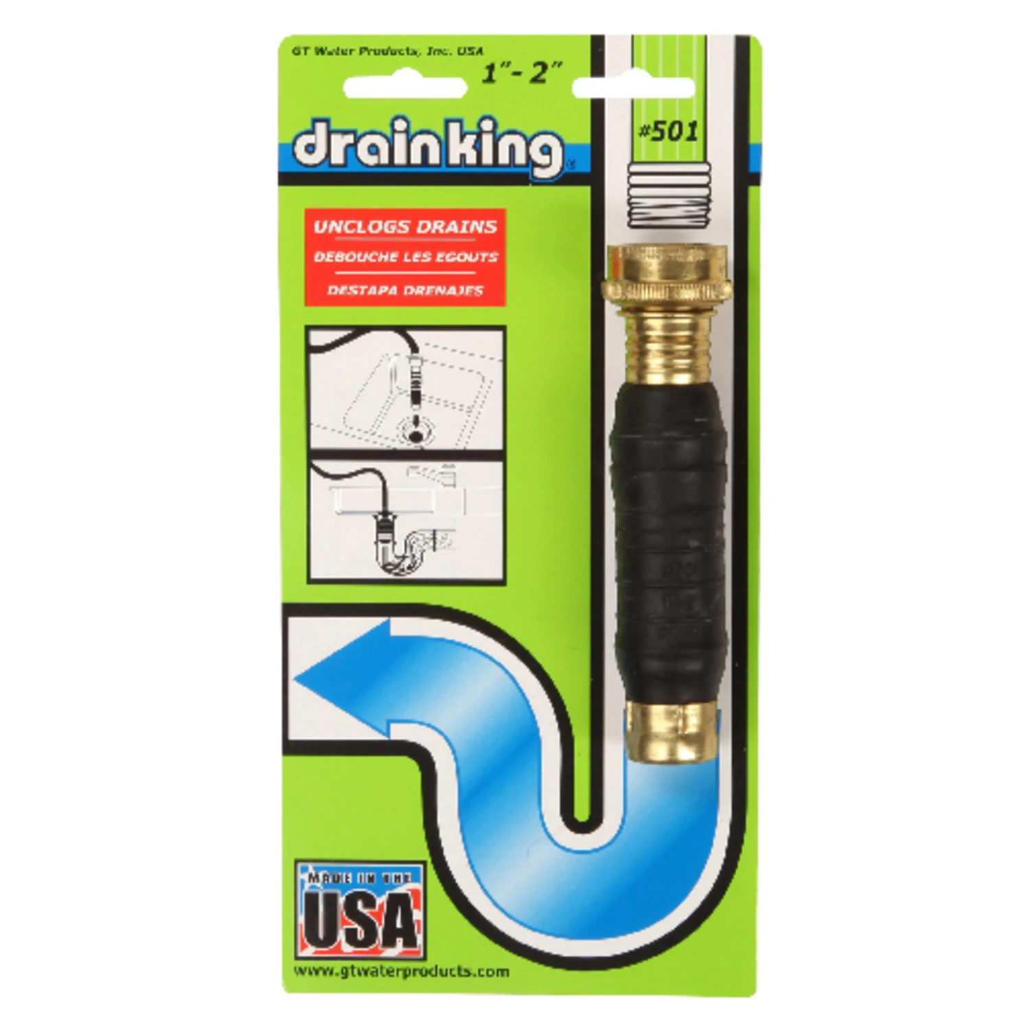 Drain King 501 Water-Powered Drain Opener, 1-2 In. Pipes Drain King 501 Water-Powered Drain Opener, 1-2 In. Pipes