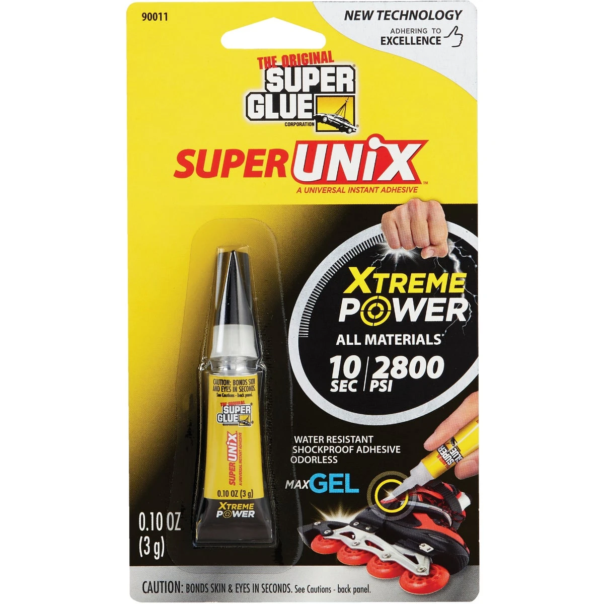 Superunix 3g Super Glue Gel, Instant Bond Adhesive, Model 90011-12, Pack Of 12