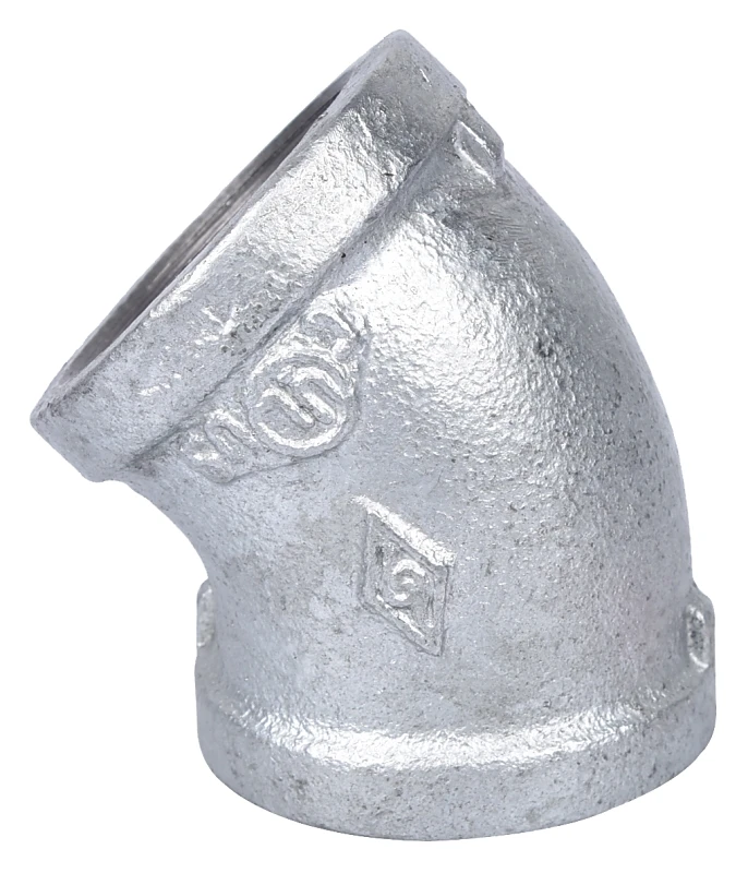 1-1/4 Inch Galvanized Malleable 45 Degree Elbow Model 4-1-1/4g