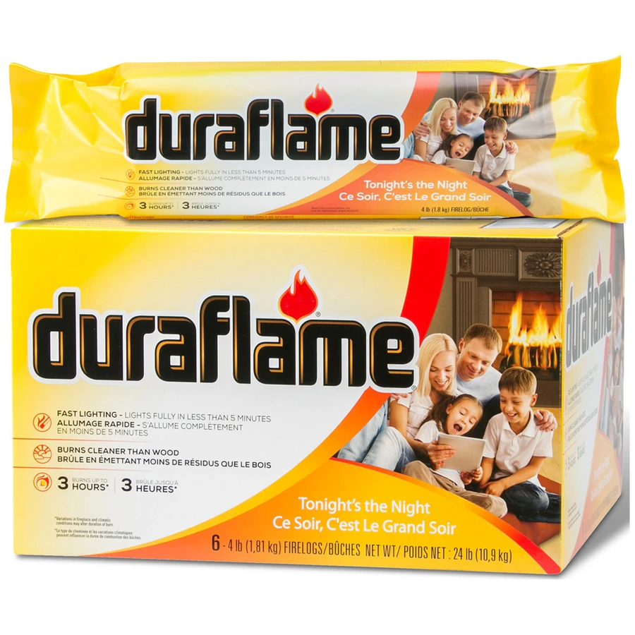 Firelog 4 Lb, Pack Of 6, Fast Lighting, 3 Hr Burn Time, Model 50604