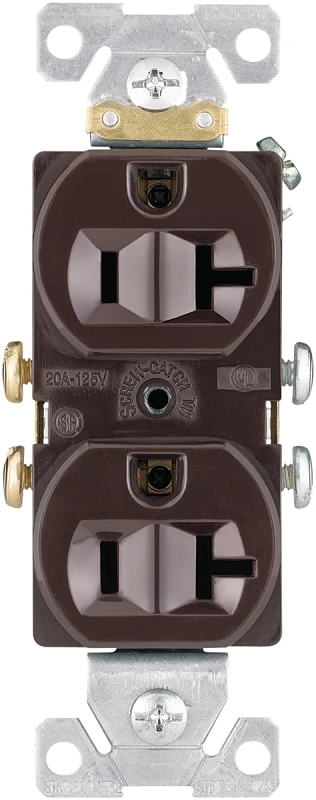 Cr20b Commercial Grade 20 Amp 125 Volt Brown Duplex Receptacle