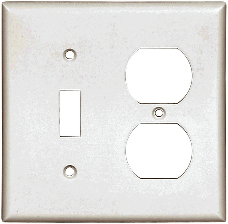2138w-box White 2-gang Toggle/duplex Wall Plate, Pack Of 10