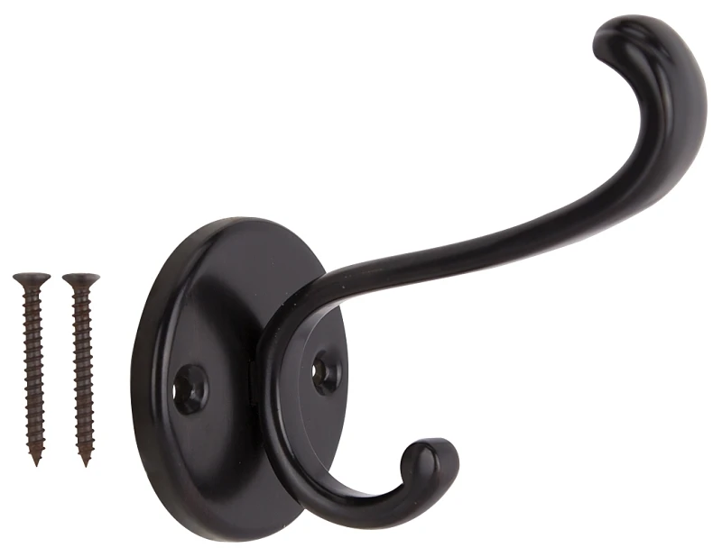 H-032-10b Coat And Hat Hook, Oil Rubbed Bronze, Zinc Construction