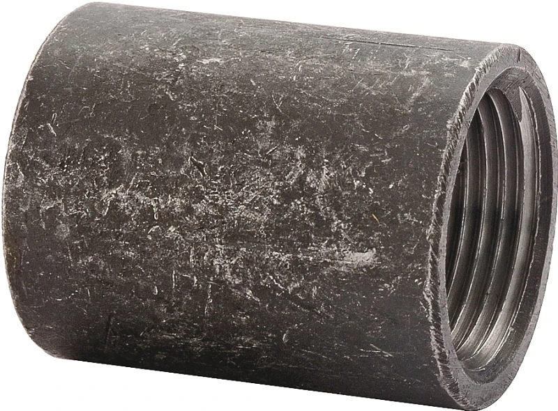 1-1/2 Inch Black Merchant Coupling, Malleable Steel, Model Bsc 40