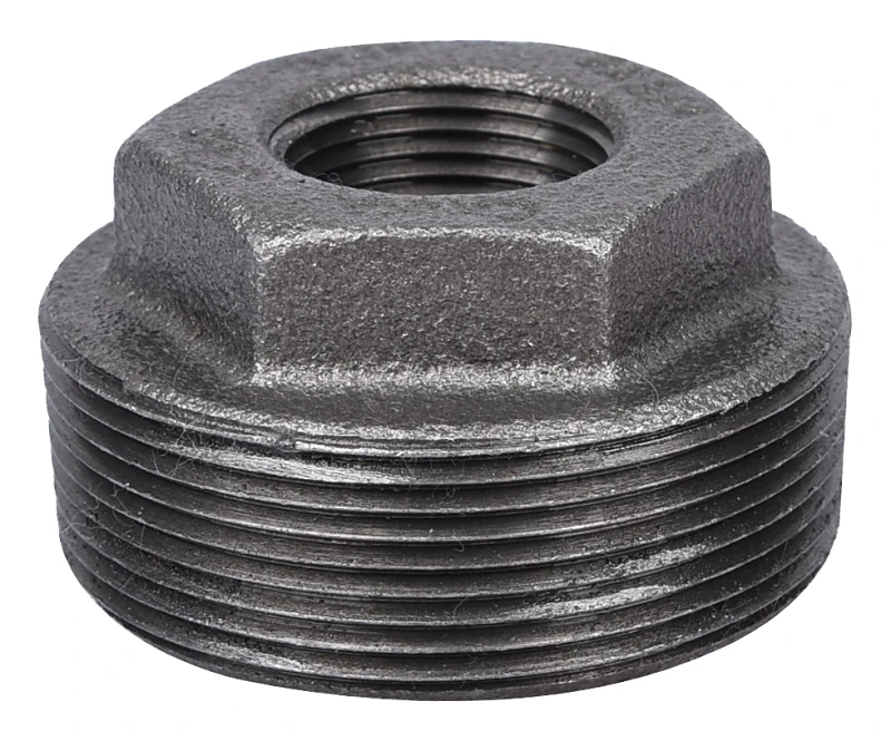 2 X 3/4 Inch Black Hex Bushing, Malleable Iron, Model B241 50x20