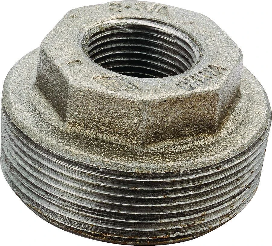 1-1/4 X 1/2 Inch Black Hex Bushing, Malleable Iron, Model B241 32x15
