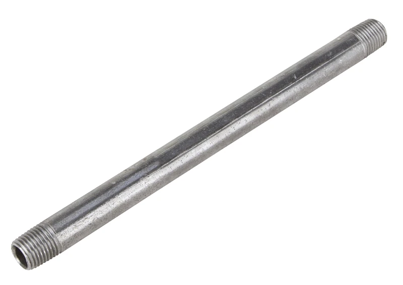 1/4 Inch X 6 Inch Black Pipe Nipple - Durable Steel Construction