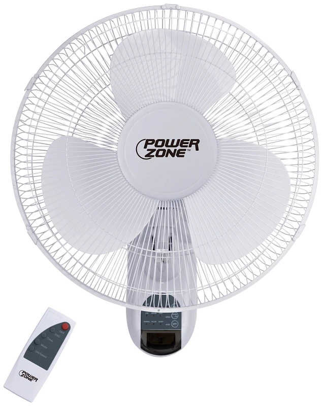 Fw40-s1 16-inch Wall-mount Fan With Remote Control, 3-speed, Oscillating