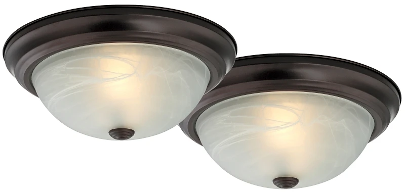 Boston Harbor F51WH02-1006-ORB Flush-Mount Ceiling Fixture, 120 V, 60 W, CFL Lamp, Bronze Fixture