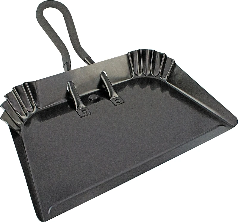 Dl-5006 Dustpan, 17-3/4 In L X 17 In W, Steel, Black Finish