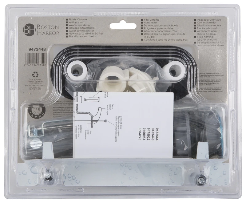 Lavatory Faucet 2-handle Popup Chrome With Abs Construction Pf4233
