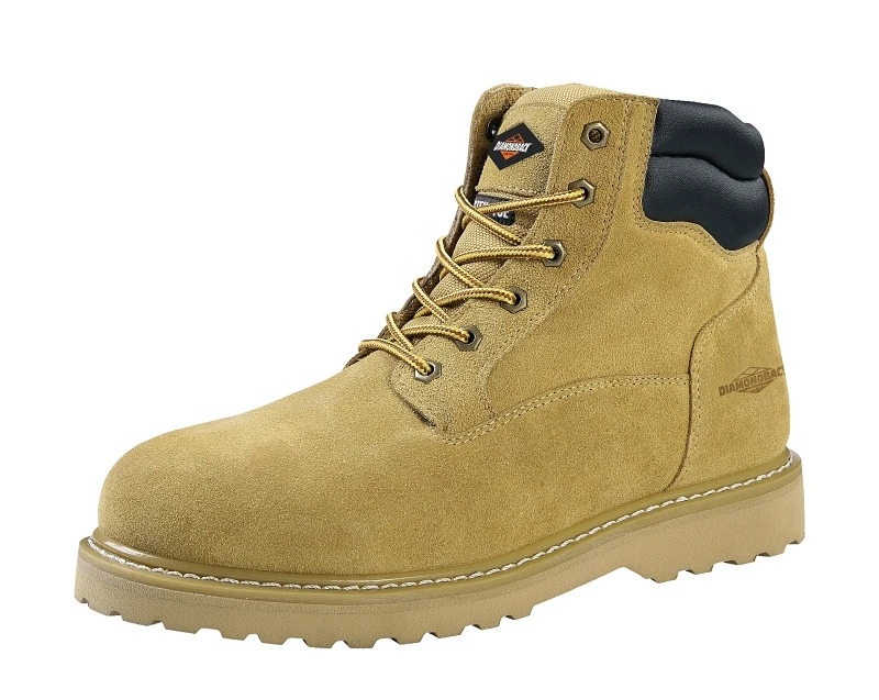 6-inch Suede Leather Work Boots, Model 1-7.5, Extra Wide