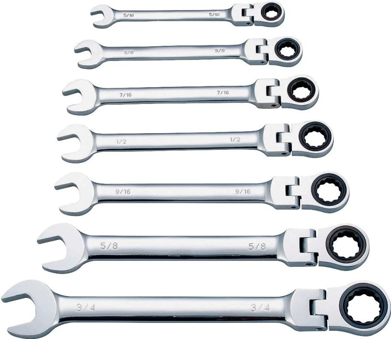 Fpg7m 7-piece Flexible Ratchet Wrench Set - Metric