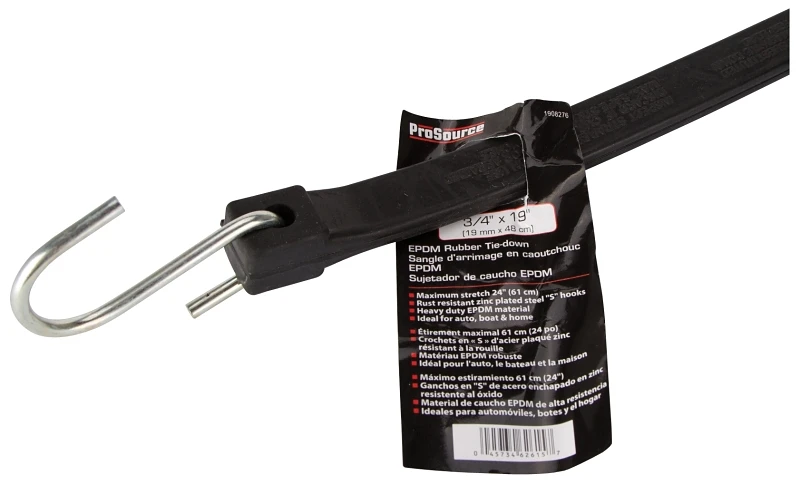 Mintcraft Fh64088 Epdm Rubber Tie-down, 19 In L, S-hook, Pack Of 10