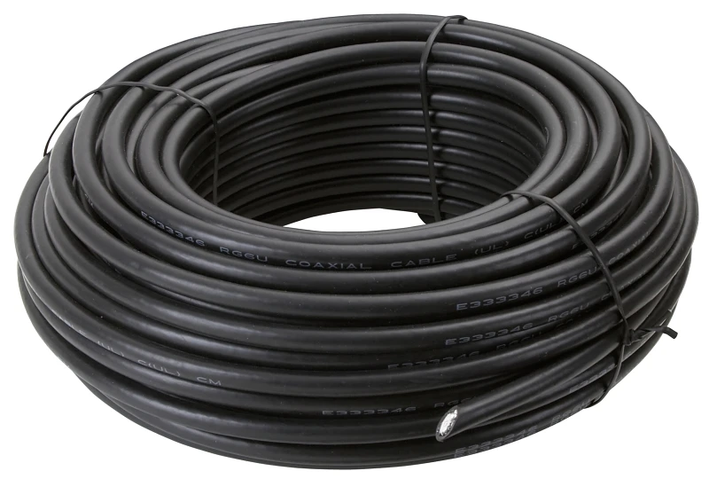 100 Ft. Rg6 Quad Shield Coaxial Cable - Model Vq3100neb