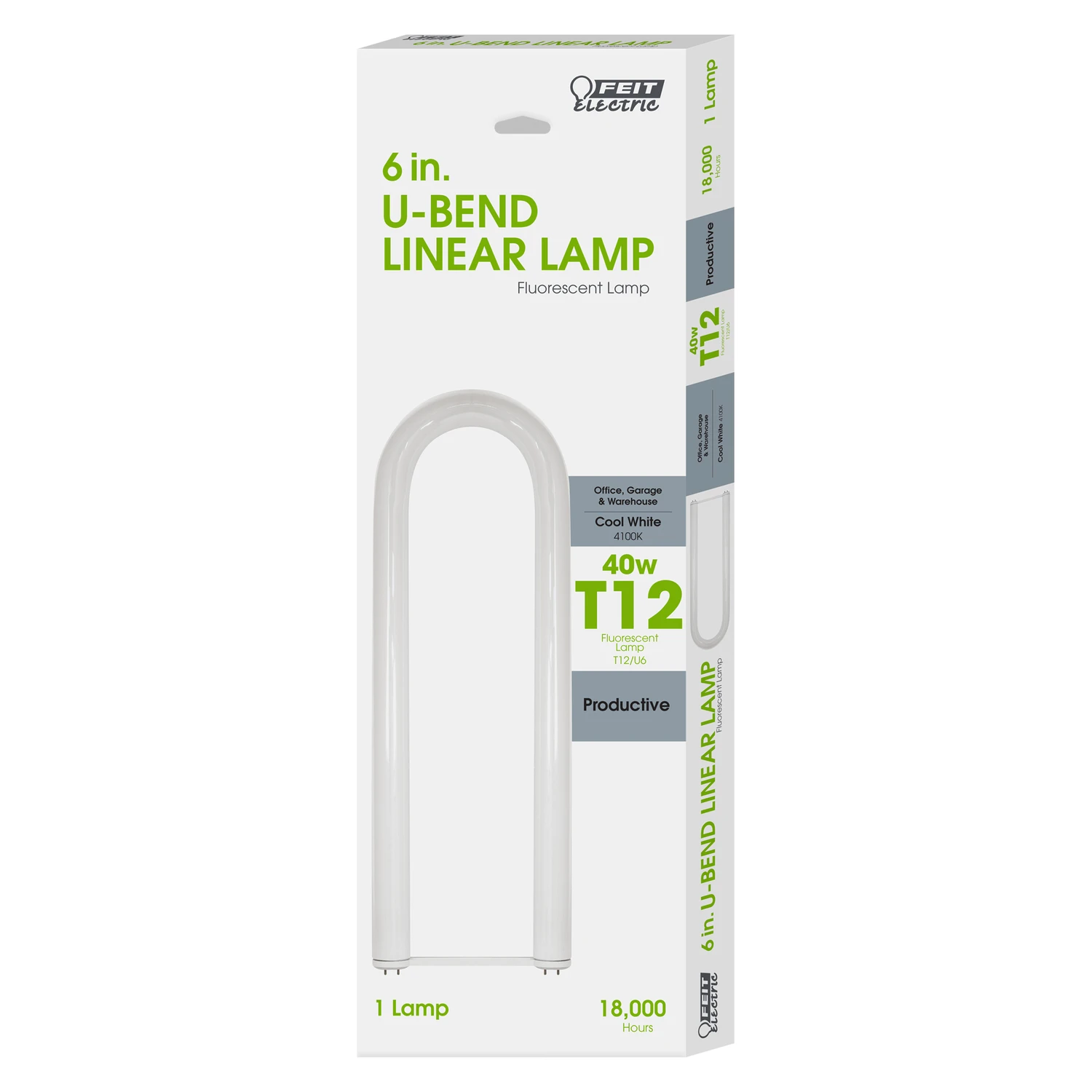 40w T12 U-bend Fluorescent Bulb 6 In. D X 24 In. L Cool White 4100k 1 Pk