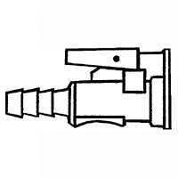 M-007c 3/8 In Barb Fuel Connector For Omc, Johnson And Evinrude
