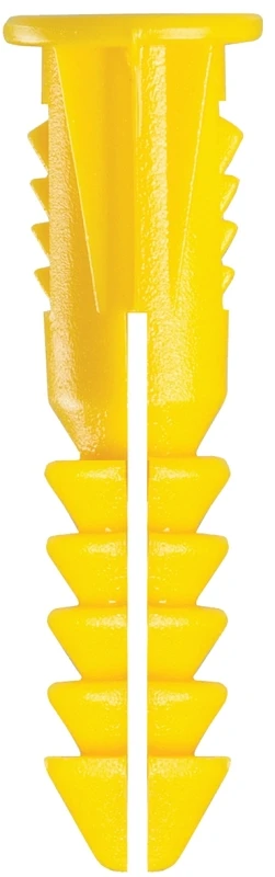185s Plastic Wall Anchors With Screws, #4-6 X 7/8 Inch, Polyethylene