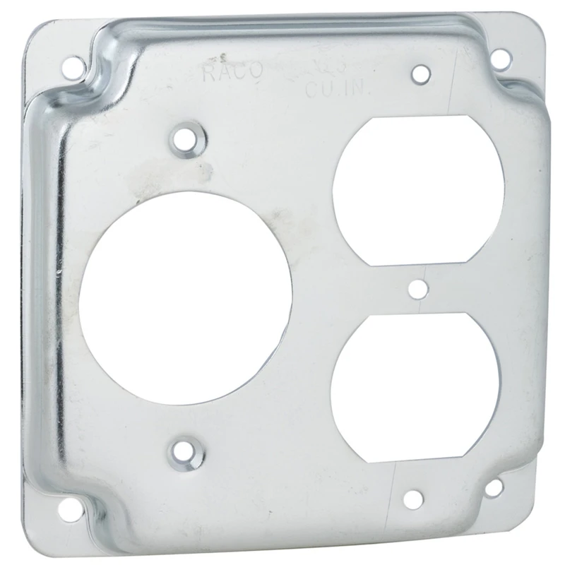 831c 4" Square Steel Cover Box For 1 Duplex & 1 Twist-lock, Pack Of 10
