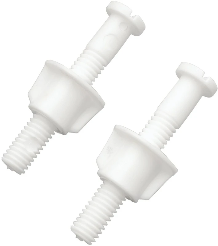 Pp835-39 Universal Toilet Seat Hinge Bolts - White Plastic