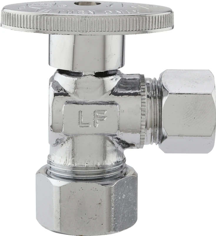 5/8 In. Compression X 1/2 In. Quarter Turn Angle Shut-off Valve Pp62-1pclf