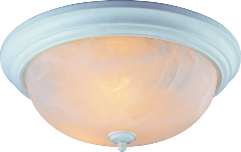 Brt-fl2263l 2-light Textured White Alabaster Ceiling Fixture