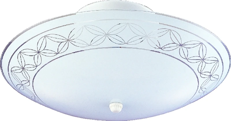 F98wh02-1204h3l 2 Light Semi Flush Mount Ceiling Fixture, White