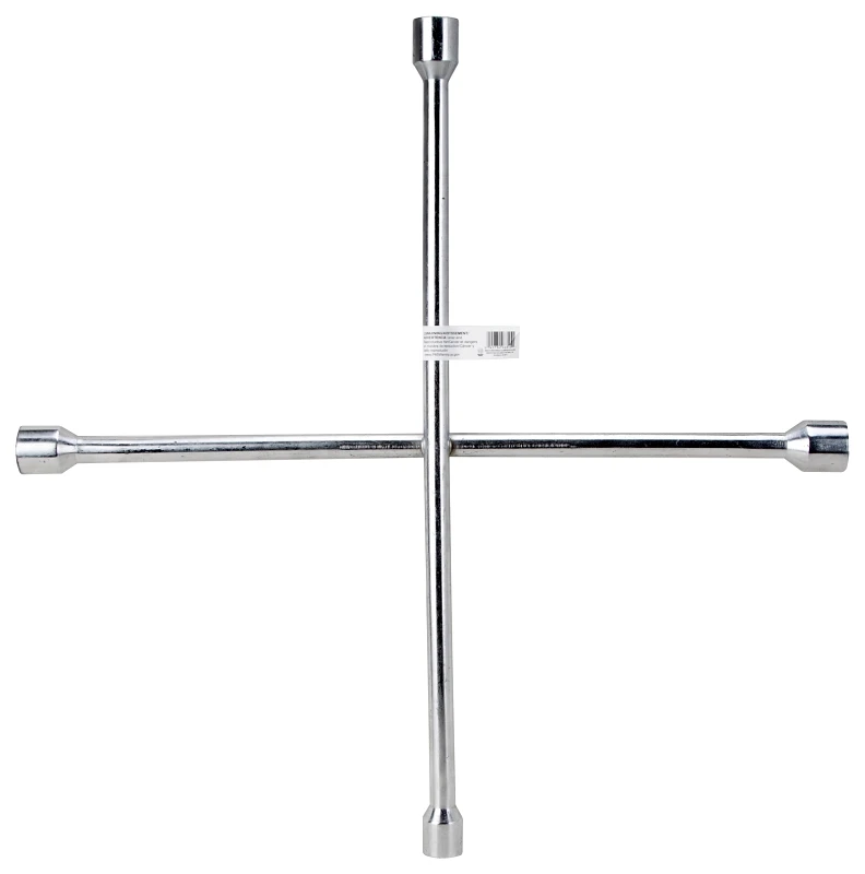 20 Inch 4-way Sae Lug Wrench, Hex Socket Sizes 11/16, 3/4, 13/16, 7/8