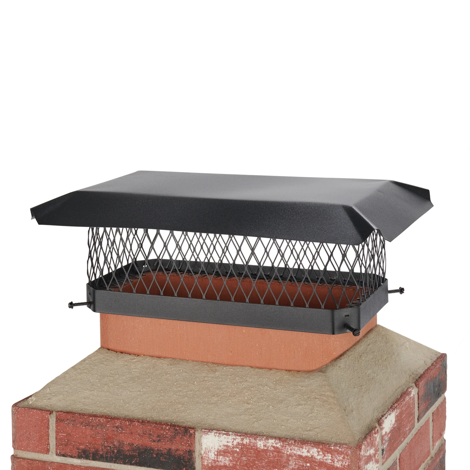 Chimney Cap, Black Steel, 13 x 18 In.