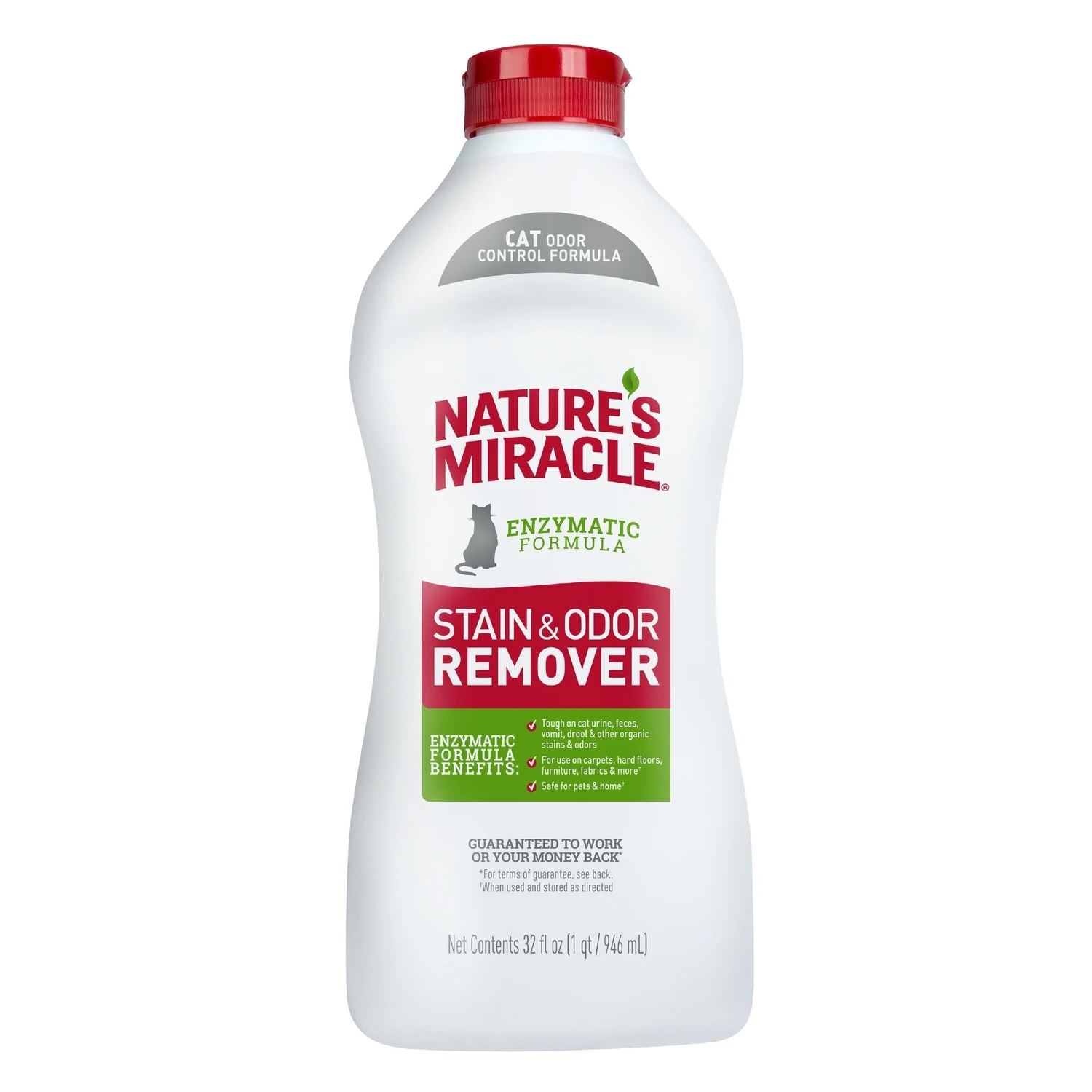Stain & Odor Remover, Just for Cats, 32-oz.