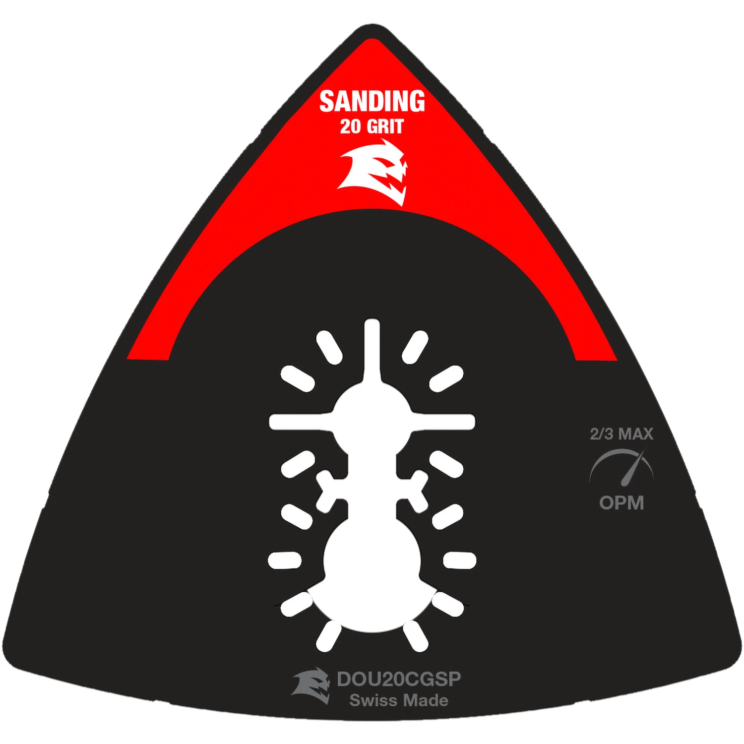 Carbide Grit Oscillating Tool Sanding Plate, 20 Grit, 3-1/2-In.